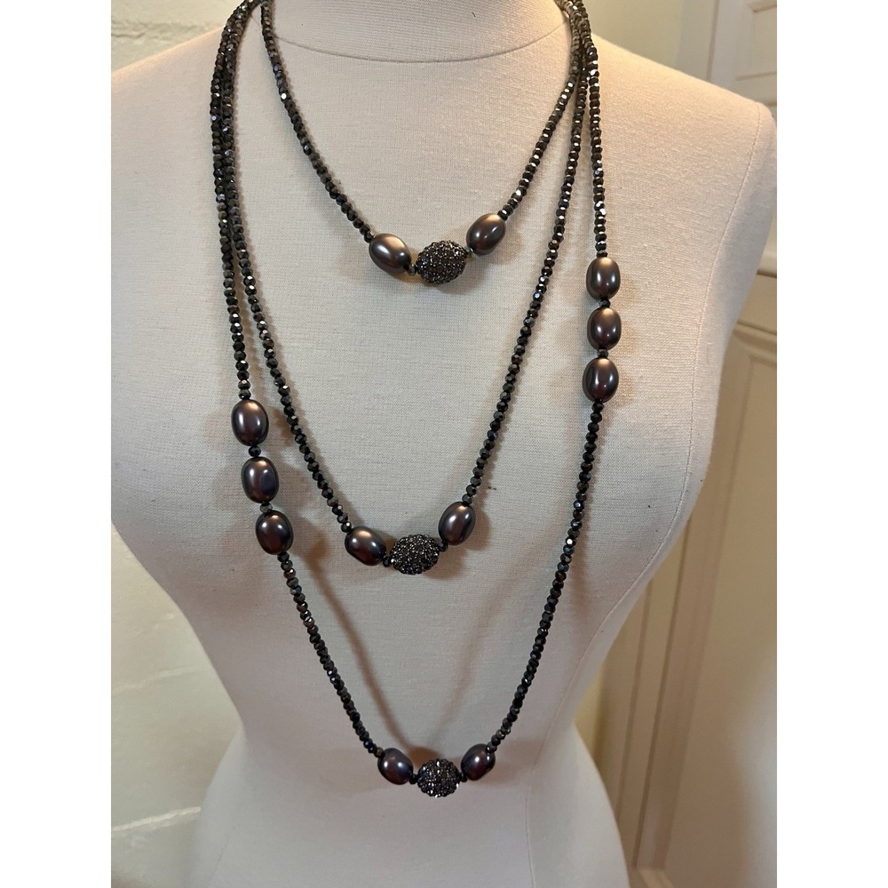 New With Tags Heidi Daus "Ease And Elegance"‎ 3-Strand Beaded Necklace